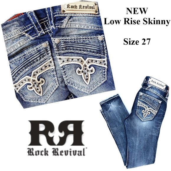 Rock Revival Denim - NEW! ROCK REVIVAL Calie Low Rise Skinny Jeans 27